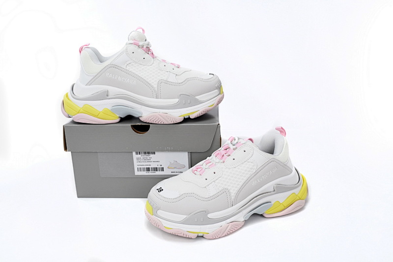 【CA0LJ】浅粉色-83 巴黎1代复古老爹鞋 524039 W2FW4 7541 Balenciaga Triple Light Pink