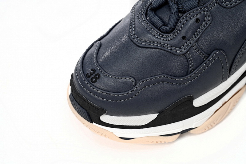 【CA0LJ】黑白粉-90 巴黎1代复古老爹鞋 524039 W2FAD 4197 Balenciaga Triple Black And White Powder