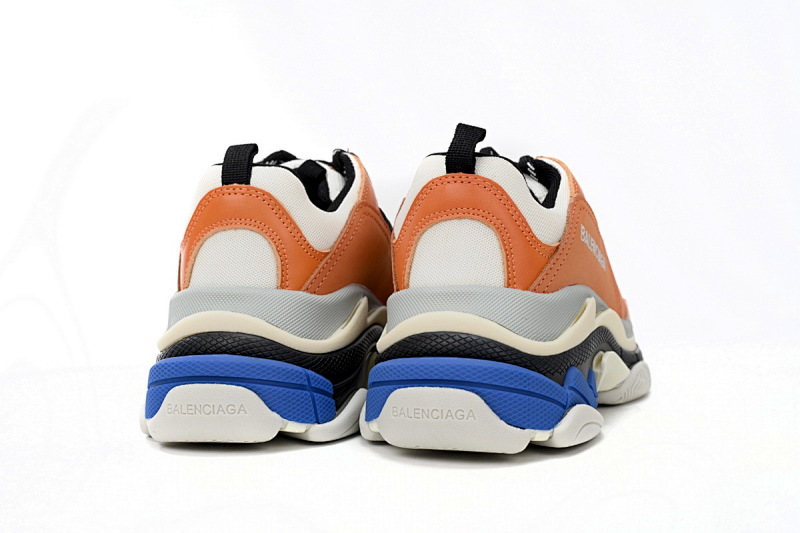 【CA0LJ】黑蓝橘-49 巴黎1代复古老爹鞋 524039 W09OE 7581 Balenciaga Triple Black Orange Blue