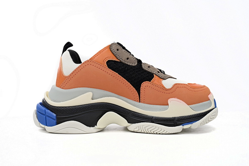 【CA0LJ】黑蓝橘-49 巴黎1代复古老爹鞋 524039 W09OE 7581 Balenciaga Triple Black Orange Blue