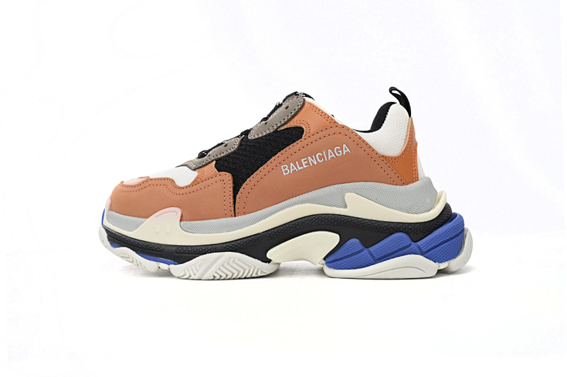 【CA0LJ】黑蓝橘-49 巴黎1代复古老爹鞋 524039 W09OE 7581 Balenciaga Triple Black Orange Blue