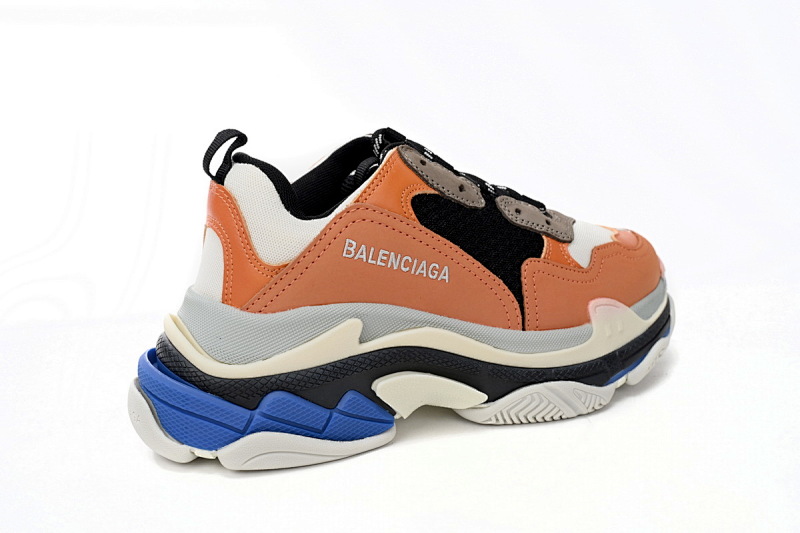 【CA0LJ】黑蓝橘-49 巴黎1代复古老爹鞋 524039 W09OE 7581 Balenciaga Triple Black Orange Blue