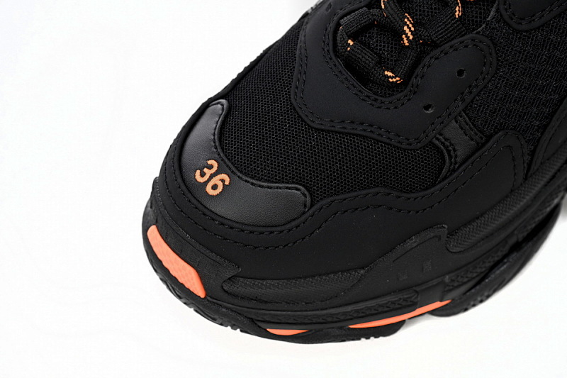 【CA0LJ】黑橘色-25 巴黎1代复古老爹鞋 524039 W2FA1 9188 Balenciaga Triple Black Orange