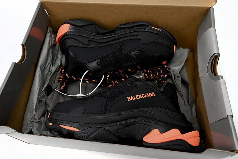 【CA0LJ】黑橘色-25 巴黎1代复古老爹鞋 524039 W2FA1 9188 Balenciaga Triple Black Orange