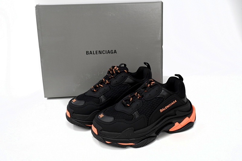 【CA0LJ】黑橘色-25 巴黎1代复古老爹鞋 524039 W2FA1 9188 Balenciaga Triple Black Orange