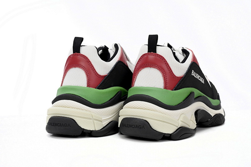 【CA0LJ】白红绿-35 巴黎1代复古老爹鞋 524039 W090H 7078 Balenciaga Triple White, red, and Green