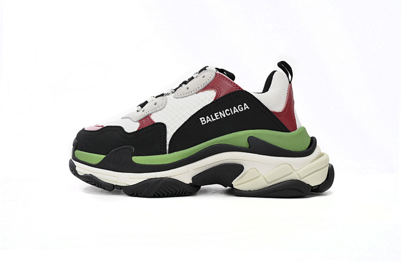 【CA0LJ】白红绿-35 巴黎1代复古老爹鞋 524039 W090H 7078 Balenciaga Triple White, red, and Green