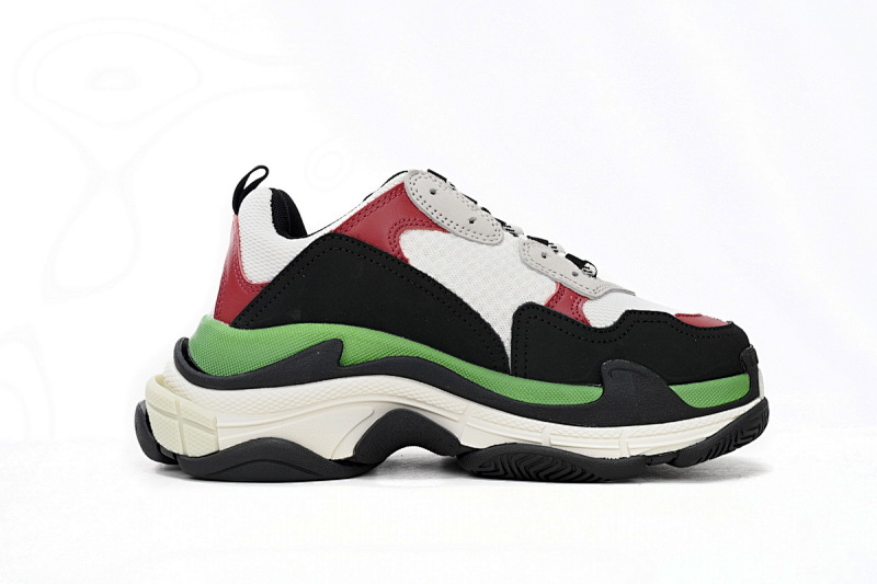 【CA0LJ】白红绿-35 巴黎1代复古老爹鞋 524039 W090H 7078 Balenciaga Triple White, red, and Green