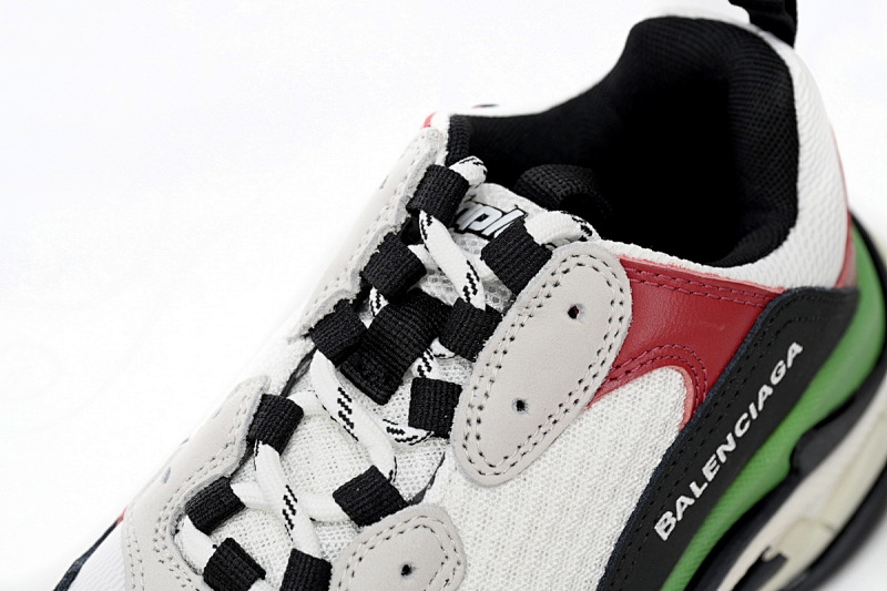【CA0LJ】白红绿-35 巴黎1代复古老爹鞋 524039 W090H 7078 Balenciaga Triple White, red, and Green