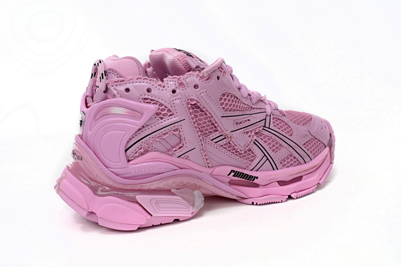 【EA5LJ】粉色-12 巴黎世家7代减震运动跑步鞋 677402 W3RB1 5000 Balenciaga Runner Pink