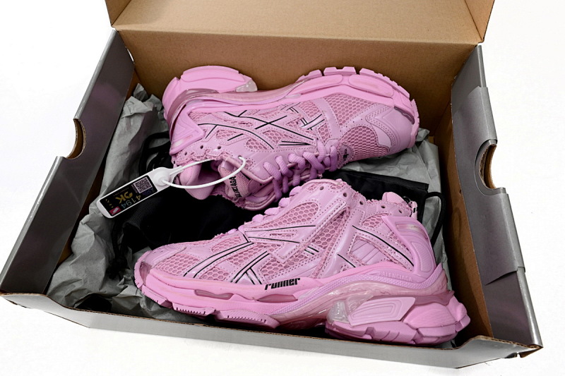 【EA5LJ】粉色-12 巴黎世家7代减震运动跑步鞋 677402 W3RB1 5000 Balenciaga Runner Pink