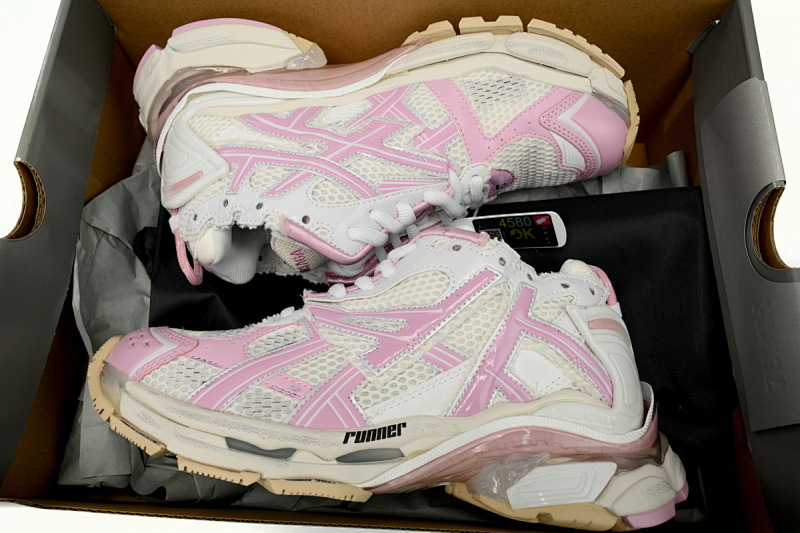 【EA5LJ】白粉-5 巴黎世家7代减震运动跑步鞋Balenciaga Runner White Pink