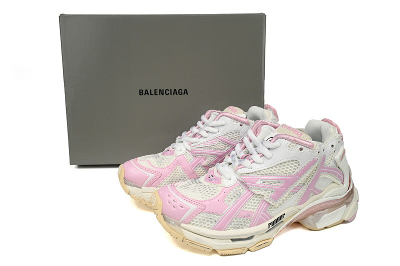 【EA5LJ】白粉-5 巴黎世家7代减震运动跑步鞋Balenciaga Runner White Pink