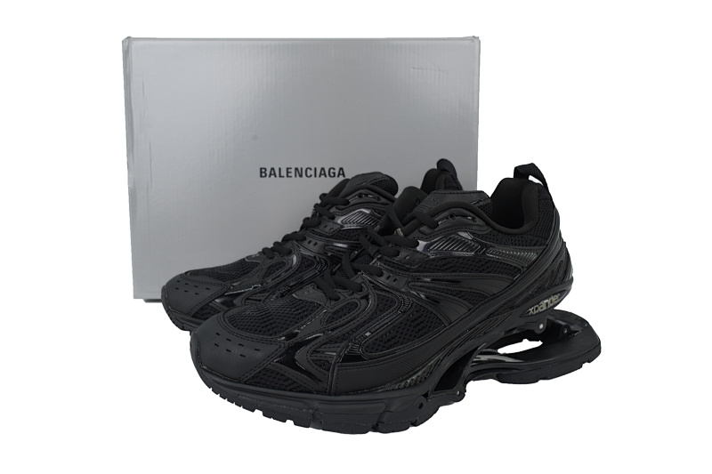 【EA0LL】全黑-2 巴黎世家6代复古弹簧鞋Balenciaga X-Pander Black