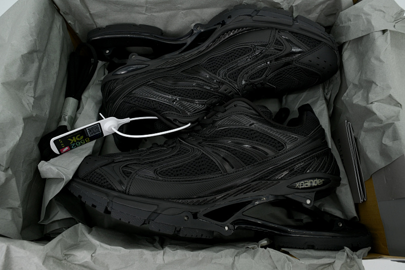 【EA0LL】全黑-2 巴黎世家6代复古弹簧鞋Balenciaga X-Pander Black