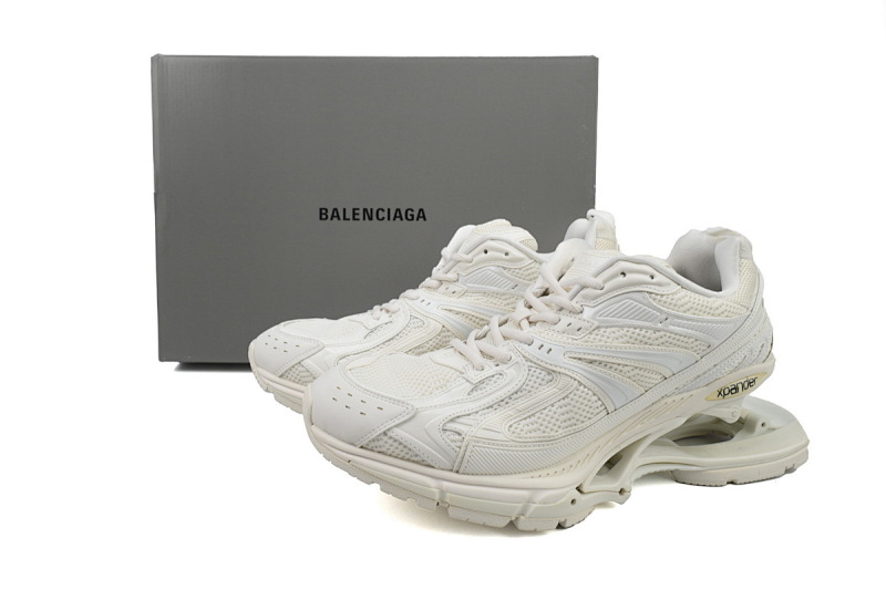 【EA0LL】全白-1 巴黎世家6代复古弹簧鞋Balenciaga X-Pander White