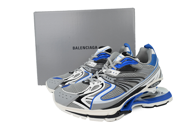 【EA0LL】灰蓝-7 巴黎世家6代复古弹簧鞋Balenciaga X-Pander Grey Blue
