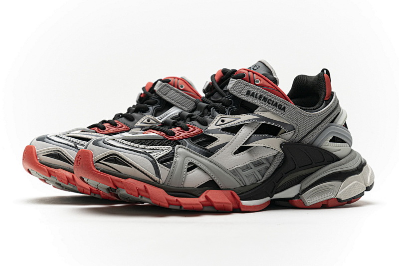 【EA0LL】灰红 巴黎4代时尚跑鞋 570391 W2GN3 1003 Balenciaga Track 2 Sneaker Grey Red