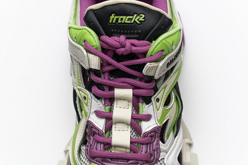 【EA0LL】水果绿 巴黎4代时尚跑鞋 568615 W2GN3 9199 Balenciaga Track 2 Sneaker White Green Pink