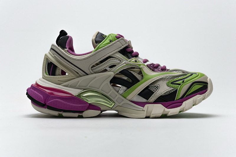 【EA0LL】水果绿 巴黎4代时尚跑鞋 568615 W2GN3 9199 Balenciaga Track 2 Sneaker White Green Pink