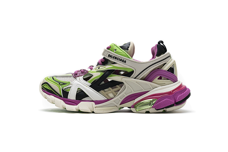 【EA0LL】水果绿 巴黎4代时尚跑鞋 568615 W2GN3 9199 Balenciaga Track 2 Sneaker White Green Pink