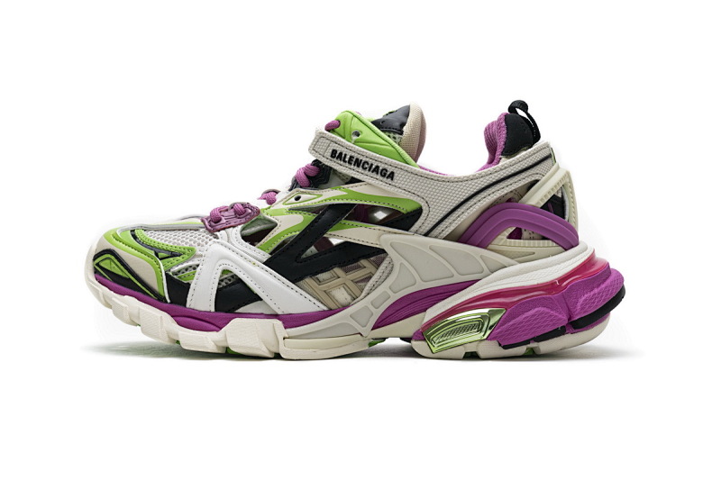 【EA0LL】水果绿 巴黎4代时尚跑鞋 568615 W2GN3 9199 Balenciaga Track 2 Sneaker White Green Pink