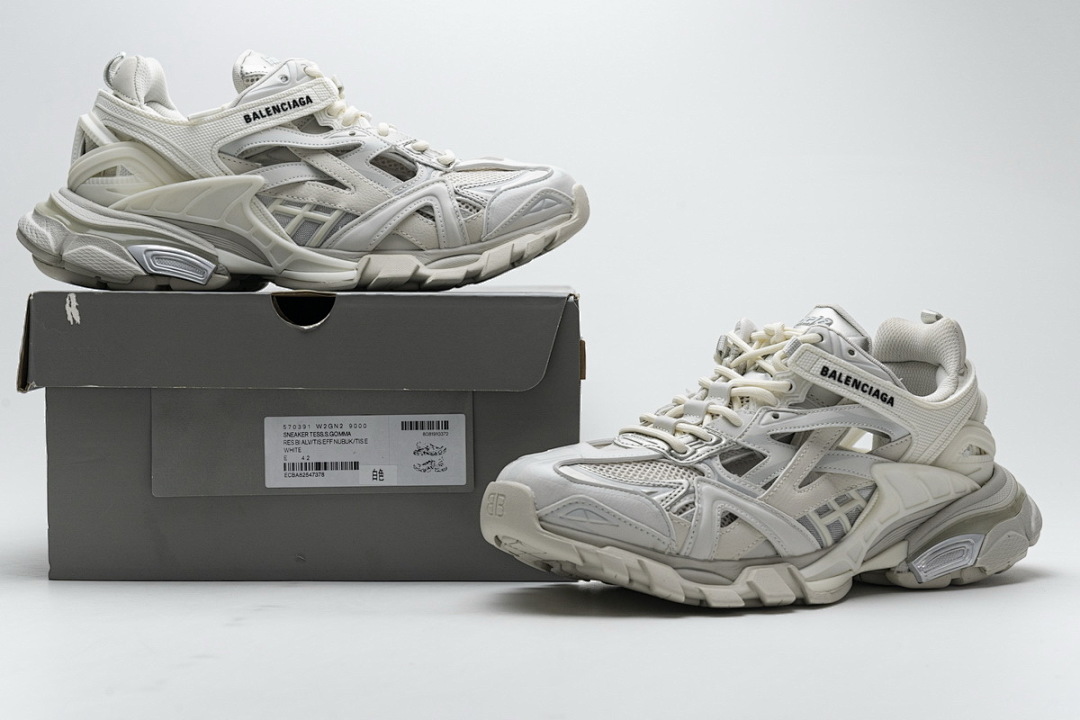 【EA0LL】纯白 巴黎4代时尚跑鞋 570391 W2GN2 9000 Balenciaga Track 2 Sneaker White
