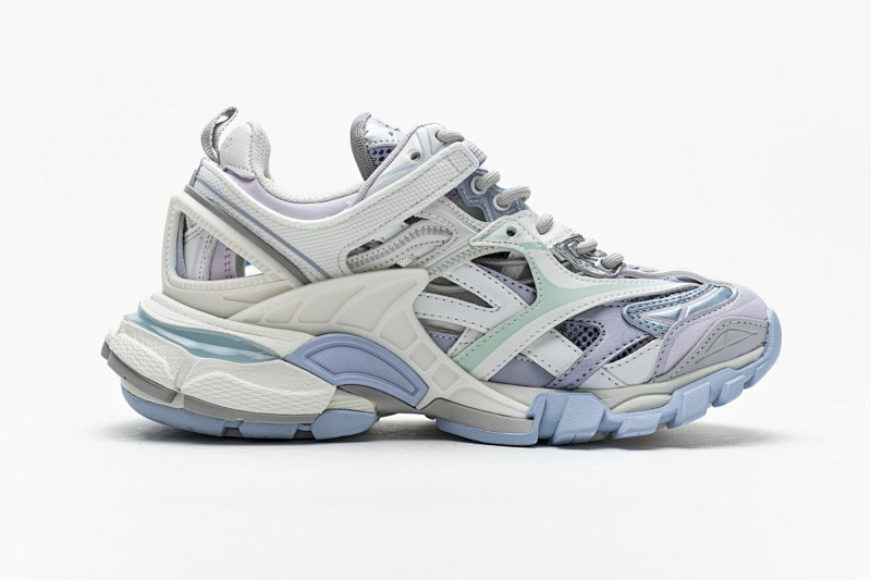 【EA0LL】冰粉兰 巴黎4代时尚跑鞋 568615 W2GN3 9045 Balenciaga Track 2 Sneaker White Light Blue