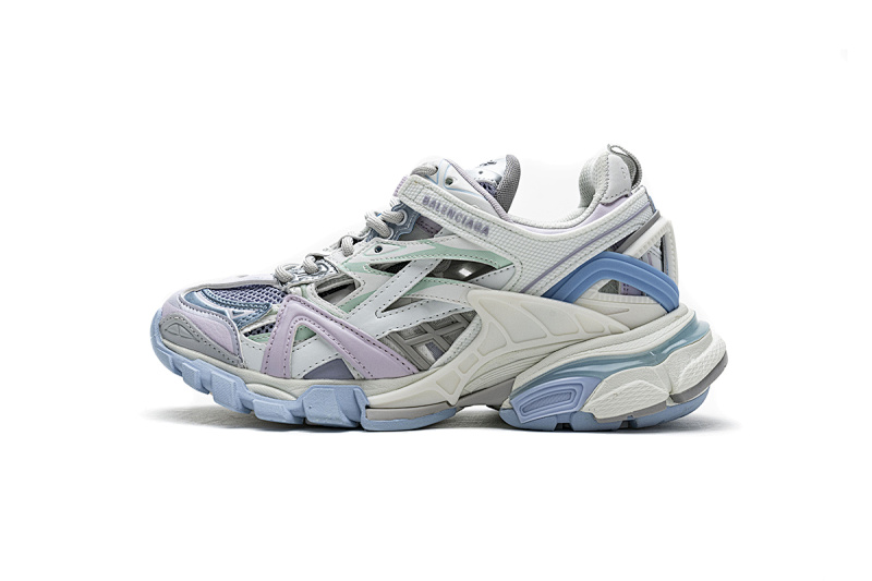 【EA0LL】冰粉兰 巴黎4代时尚跑鞋 568615 W2GN3 9045 Balenciaga Track 2 Sneaker White Light Blue