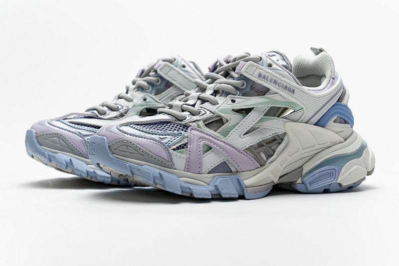 【EA0LL】冰粉兰 巴黎4代时尚跑鞋 568615 W2GN3 9045 Balenciaga Track 2 Sneaker White Light Blue