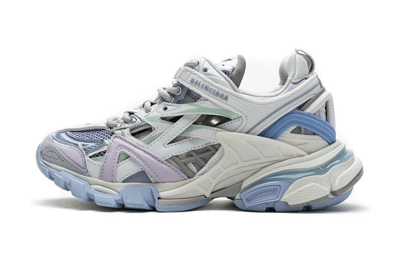 【EA0LL】冰粉兰 巴黎4代时尚跑鞋 568615 W2GN3 9045 Balenciaga Track 2 Sneaker White Light Blue