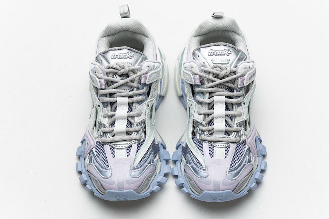 【EA0LL】冰粉兰 巴黎4代时尚跑鞋 568615 W2GN3 9045 Balenciaga Track 2 Sneaker White Light Blue