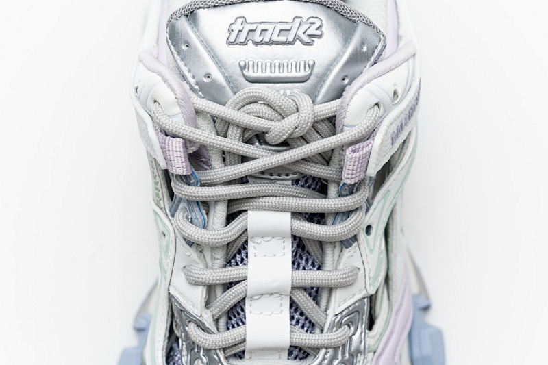 【EA0LL】冰粉兰 巴黎4代时尚跑鞋 568615 W2GN3 9045 Balenciaga Track 2 Sneaker White Light Blue