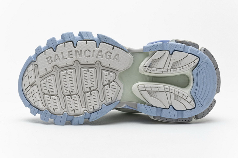 【EA0LL】冰粉兰 巴黎4代时尚跑鞋 568615 W2GN3 9045 Balenciaga Track 2 Sneaker White Light Blue