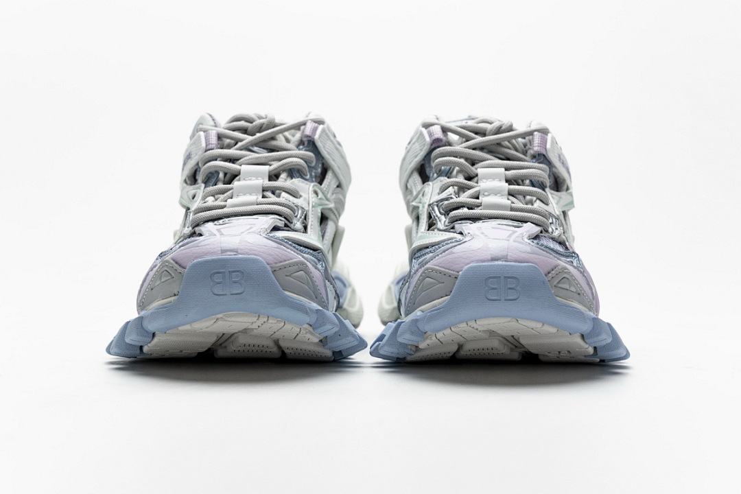 【EA0LL】冰粉兰 巴黎4代时尚跑鞋 568615 W2GN3 9045 Balenciaga Track 2 Sneaker White Light Blue