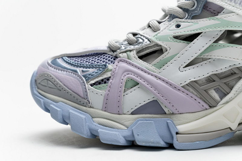 【EA0LL】冰粉兰 巴黎4代时尚跑鞋 568615 W2GN3 9045 Balenciaga Track 2 Sneaker White Light Blue