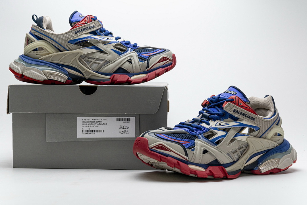 【EA0LL】兰灰 巴黎4代时尚跑鞋 570391 W2GN2 8570 Balenciaga Track 2 Sneaker Beige Blue