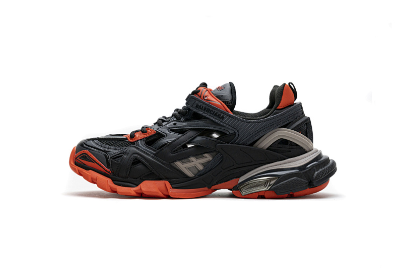 【EA0LL】深灰桔红 巴黎4代时尚跑鞋 570391 W2GN1 2002 Balenciaga Track 2 Sneaker Dark Grey Orange
