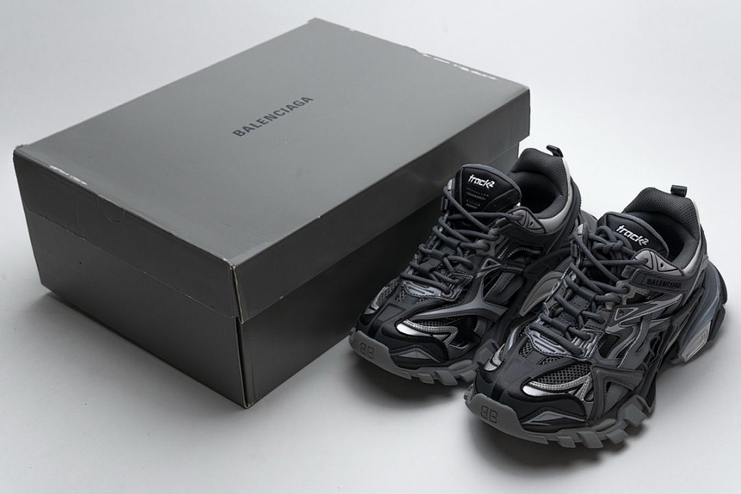【EA0LL】中灰色 巴黎4代时尚跑鞋 570391 W2GN3 1285 Balenciaga Track 2 Sneaker Medium Grey