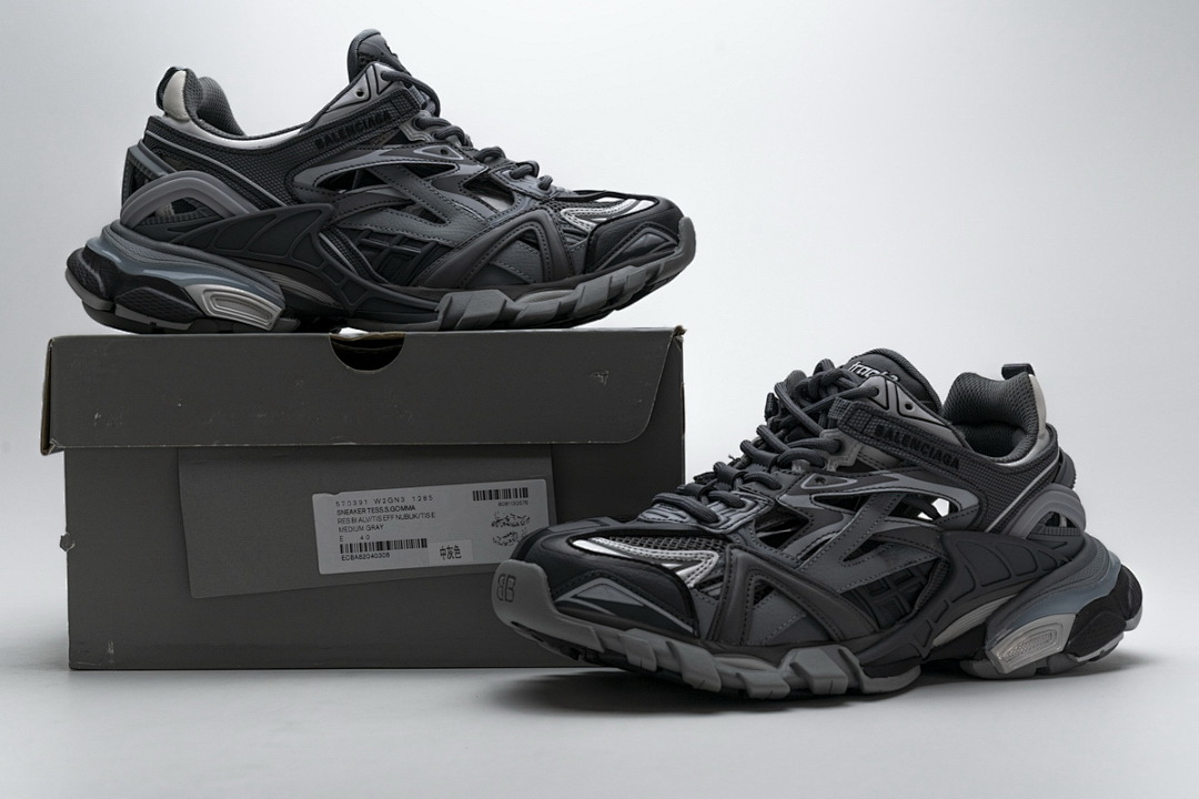 【EA0LL】中灰色 巴黎4代时尚跑鞋 570391 W2GN3 1285 Balenciaga Track 2 Sneaker Medium Grey