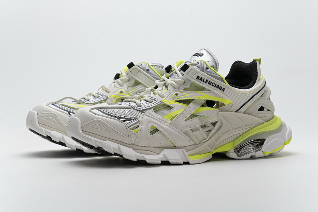 【EA0LL】白银绿 巴黎4代时尚跑鞋 568515 W2ON3 9073 Balenciaga Track 2 Sneaker White Fluo Yellow