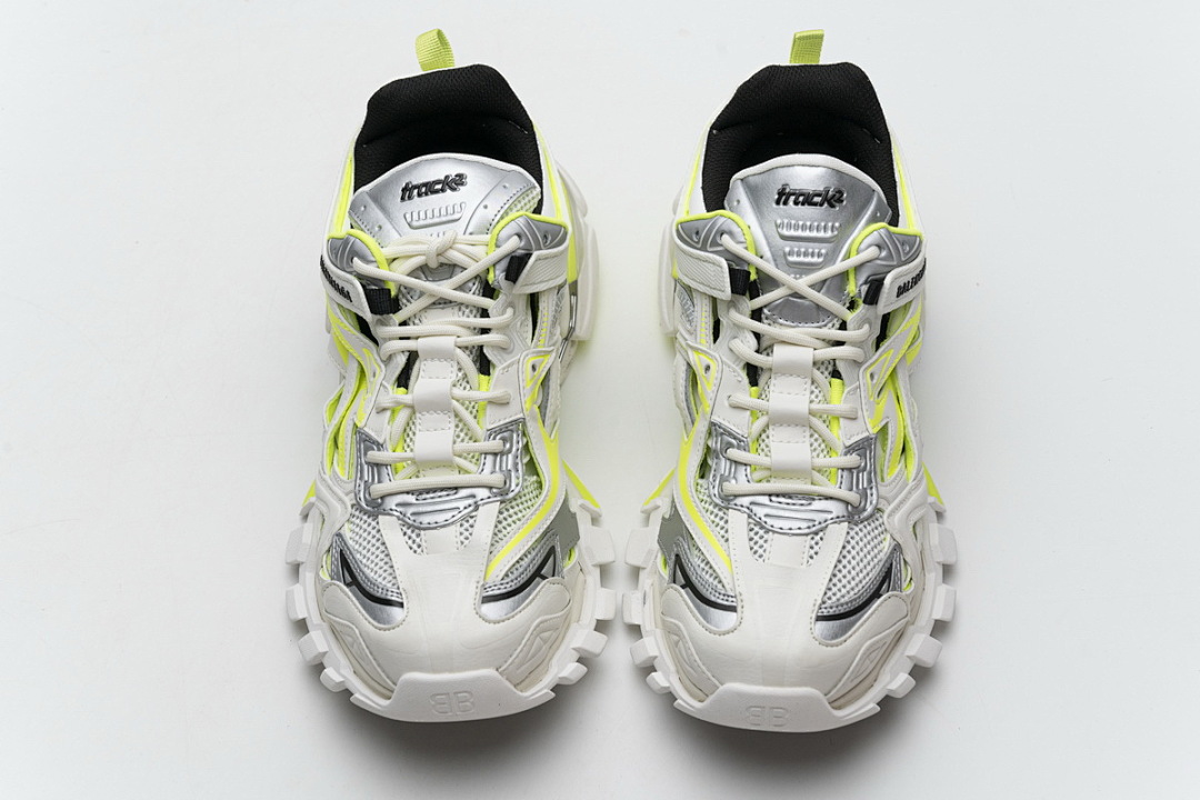【EA0LL】白银绿 巴黎4代时尚跑鞋 568515 W2ON3 9073 Balenciaga Track 2 Sneaker White Fluo Yellow