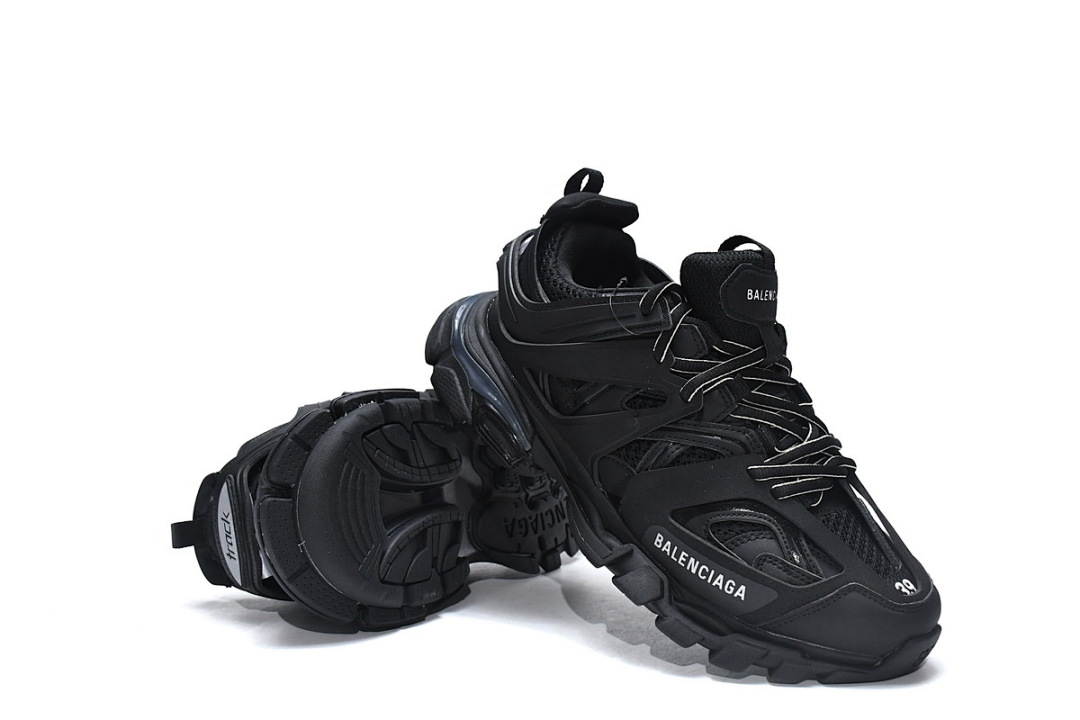 【DA0LJ】全黑 巴黎3代时尚复古低帮跑鞋 542436 W1GB1 1000 Balenciaga Tess S. Black