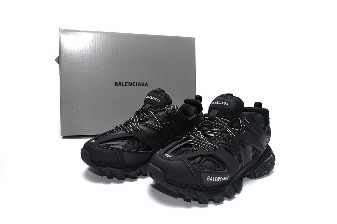 【DA0LJ】全黑 巴黎3代时尚复古低帮跑鞋 542436 W1GB1 1000 Balenciaga Tess S. Black