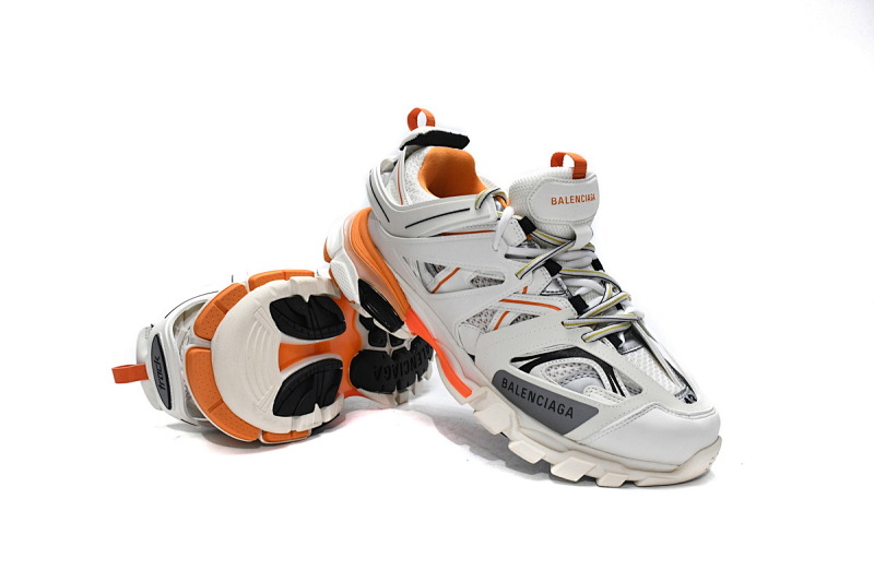 【DA0LJ】白桔黑 巴黎3代时尚复古低帮跑鞋 542436 W1GB1 9059 Balenciaga Tess S. White Orange Black
