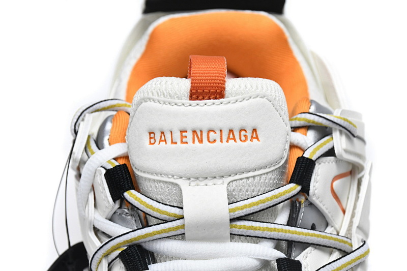 【DA0LJ】白桔黑 巴黎3代时尚复古低帮跑鞋 542436 W1GB1 9059 Balenciaga Tess S. White Orange Black