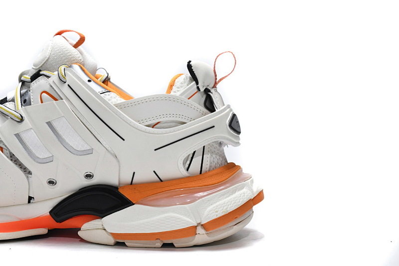 【DA0LJ】白桔黑 巴黎3代时尚复古低帮跑鞋 542436 W1GB1 9059 Balenciaga Tess S. White Orange Black