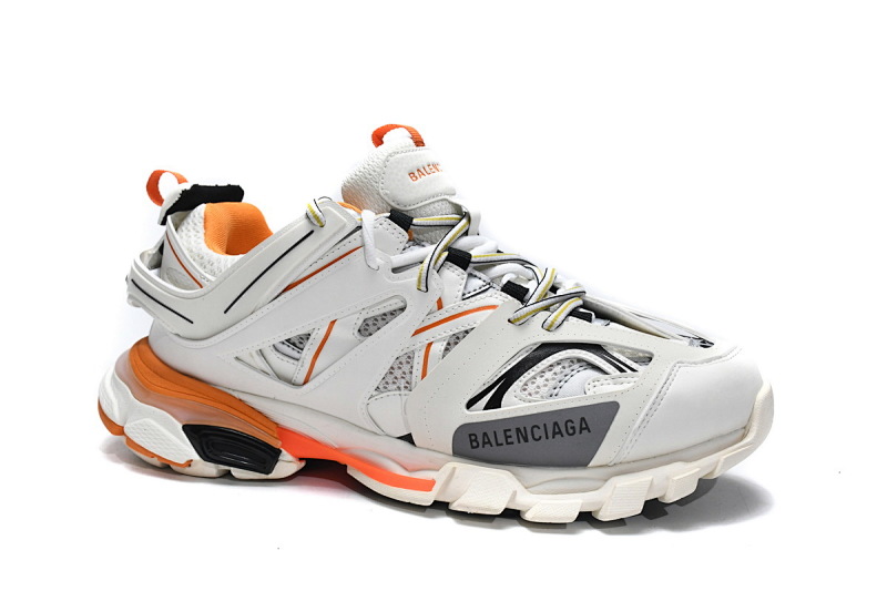 【DA0LJ】白桔黑 巴黎3代时尚复古低帮跑鞋 542436 W1GB1 9059 Balenciaga Tess S. White Orange Black