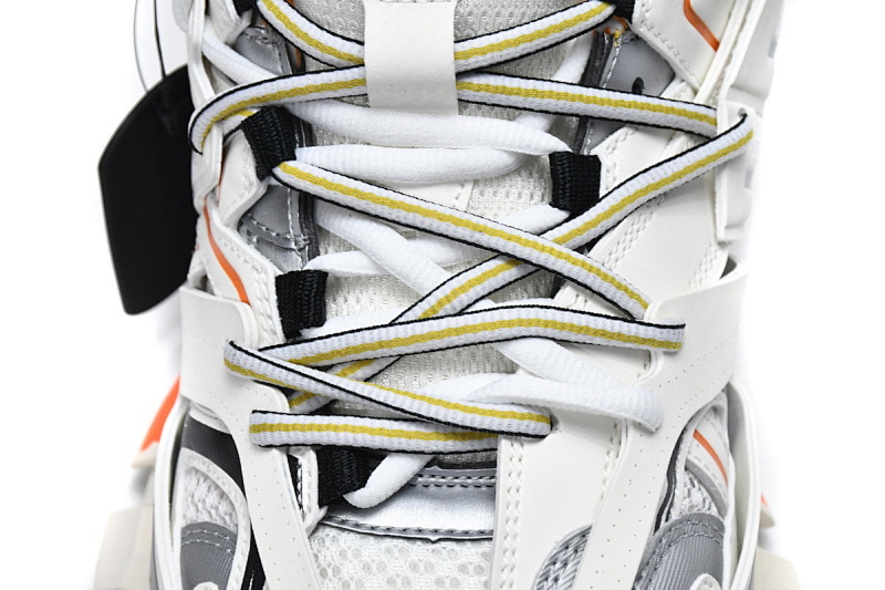 【DA0LJ】白桔黑 巴黎3代时尚复古低帮跑鞋 542436 W1GB1 9059 Balenciaga Tess S. White Orange Black