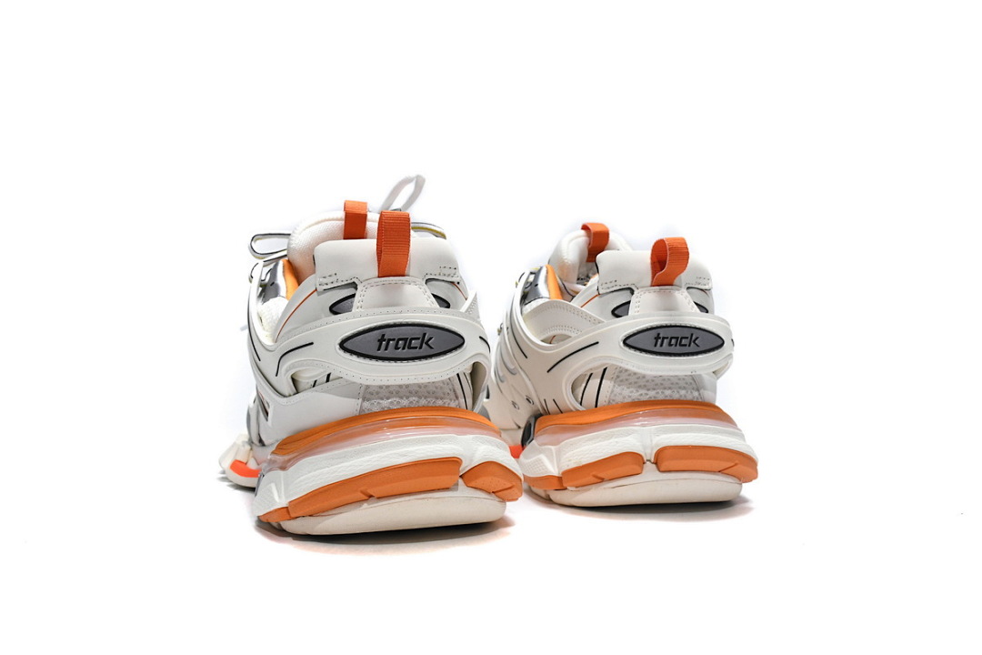 【DA0LJ】白桔黑 巴黎3代时尚复古低帮跑鞋 542436 W1GB1 9059 Balenciaga Tess S. White Orange Black